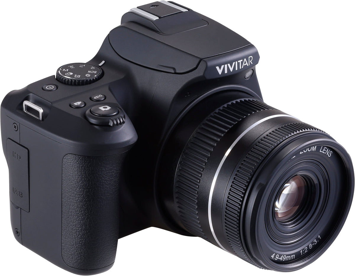 Vivitar - 4K (2160) Video Hybrid Optical Zoom Bridge Camera with Lens - Black