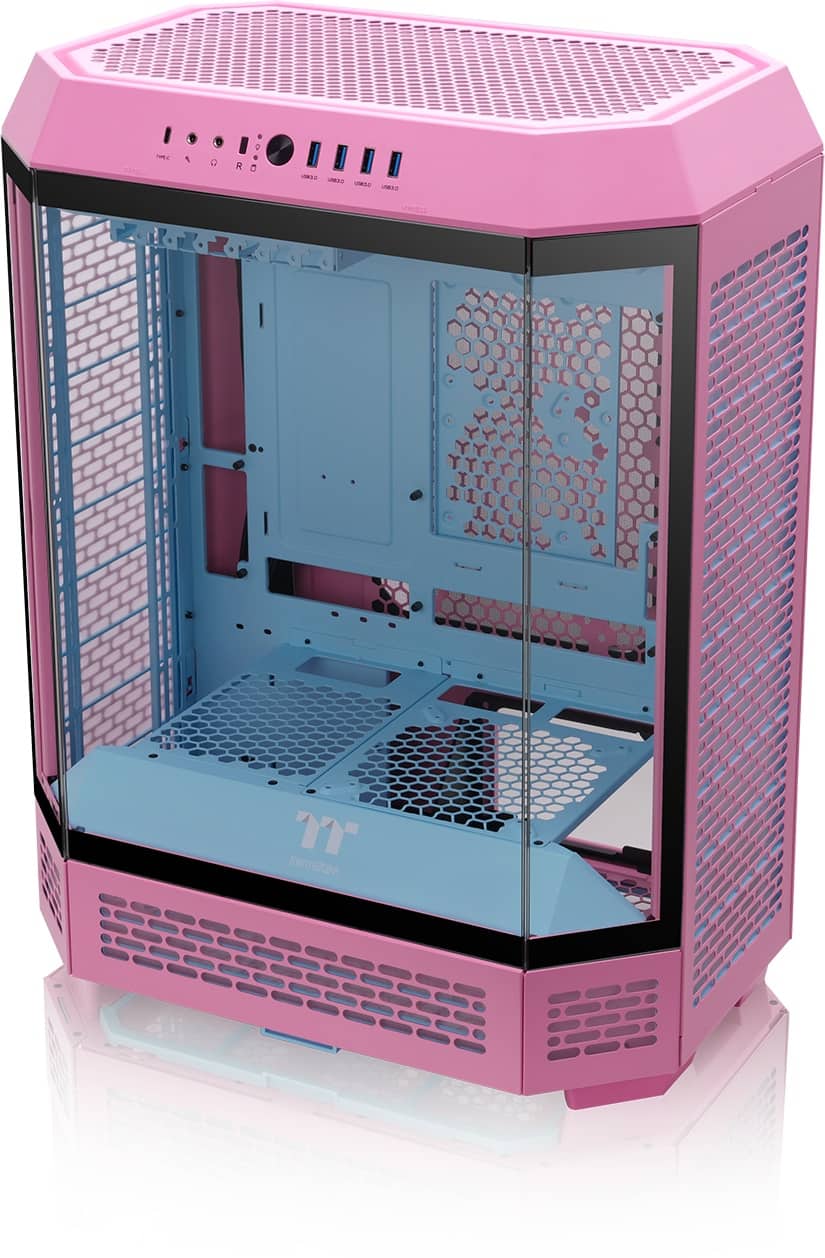 Thermaltake - The Tower 600 Mid Tower ATX PC Case - Bubble Pink