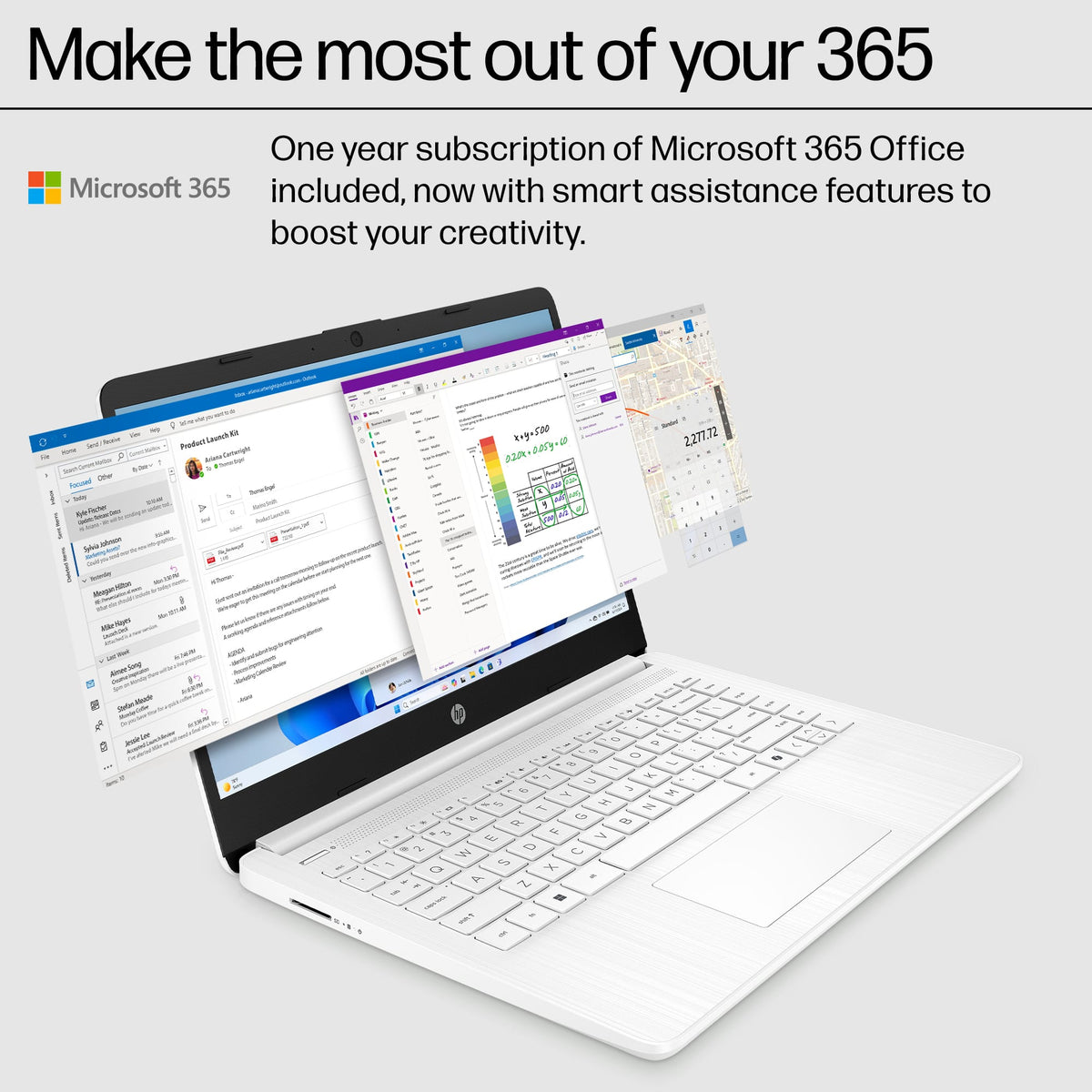HP - 14" Laptop - Intel Celeron N4500 2021 - 4GB Memory - 64GB eMMC - Snowflake White