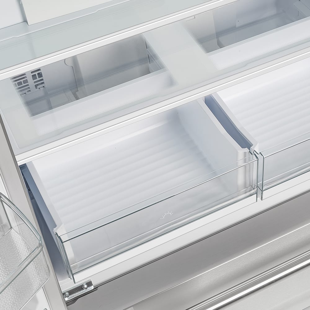 Forno Appliances - Moena 19.2 Cu. Ft. Built-In French Door Refrigerator with Decorative Trim Grill - Stainless Steel VCM