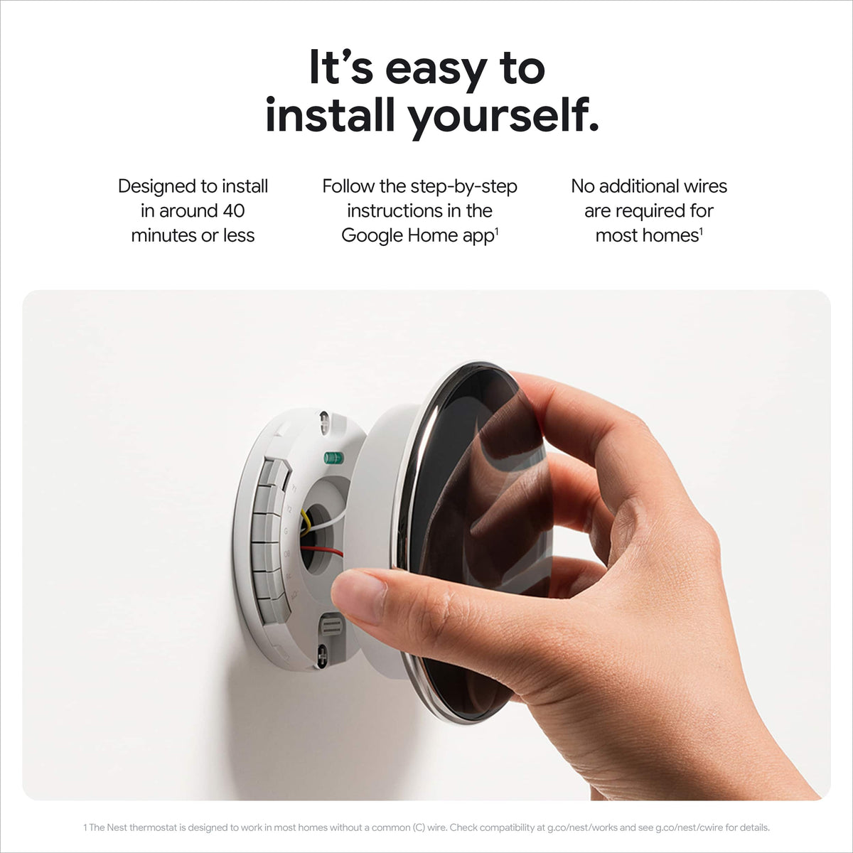 Google - Nest Learning Thermostat (4th gen) with Nest Temperature Sensor (2nd gen) - Polished Obsidian