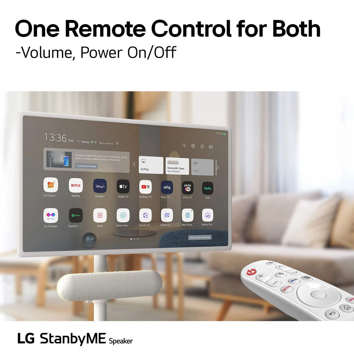 LG - StanbyME 2 Wireless Speaker - White