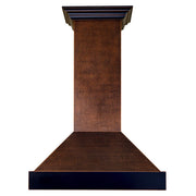 ZLINE - 30 inches - Externally Vented - Wall Range Hood - Hand Hammered Copper