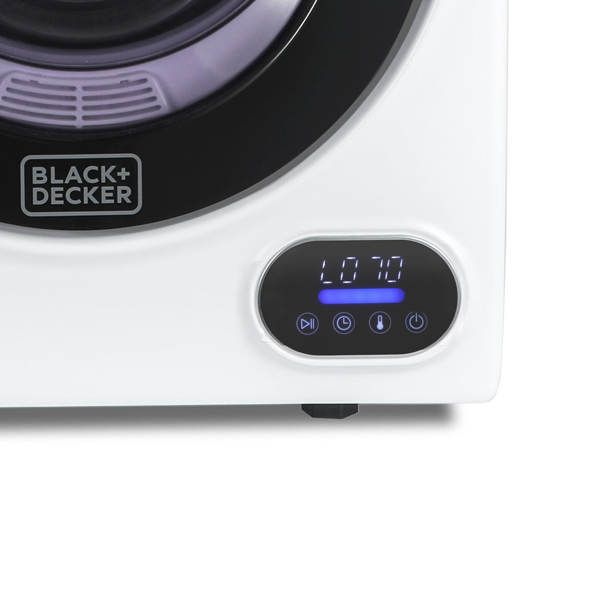 Black+Decker - 1.5 Cu.Ft. Stackable Smart Electric Dryer with Standard Wall Outlet - White
