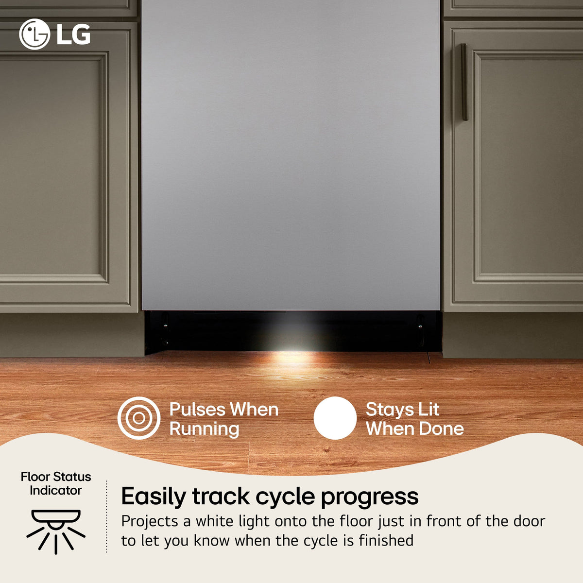 LG - FlushFit 24" Top Control Smart Built-In Stainless Steel Tub Dishwasher with 3rd Rack, AutoVent Dry and 46dBA - Stainless Steel