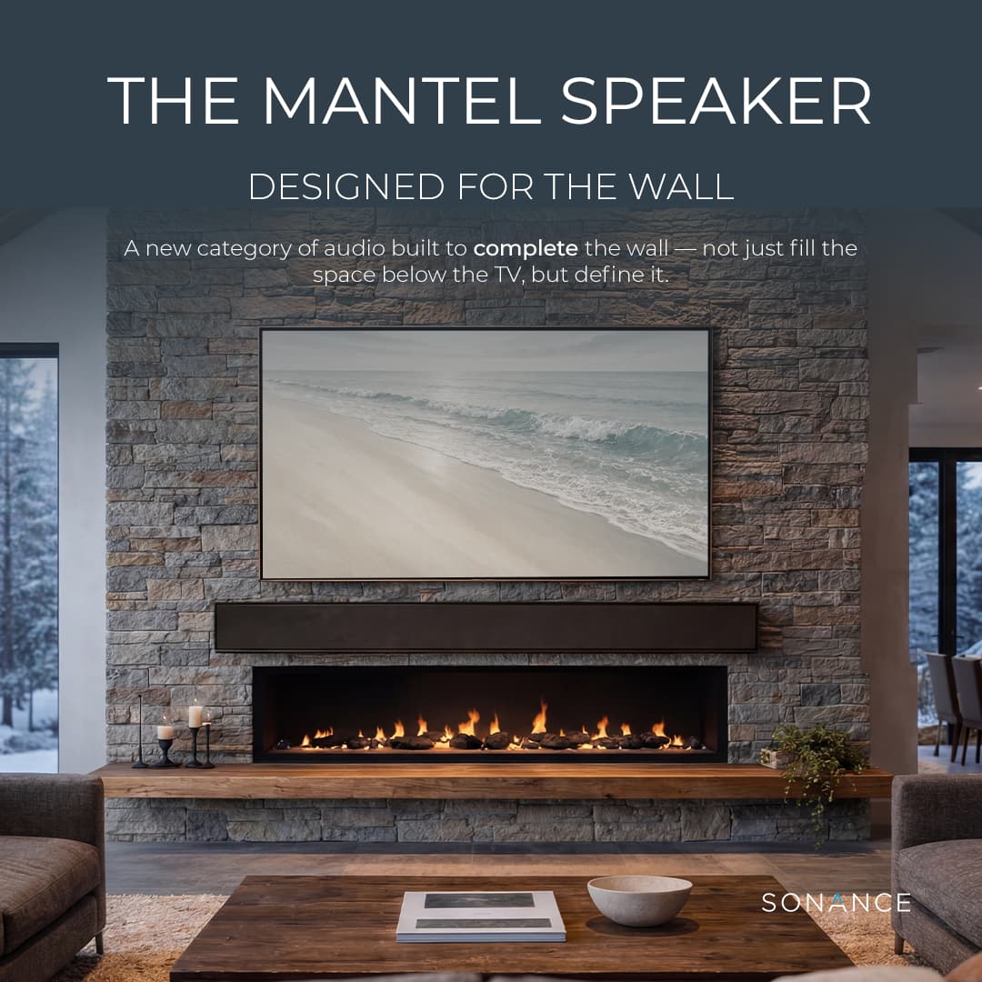 THE MANTEL SPEAKER (SBXL-100) - Powered by the Sonance UA 2-125 ARC Amp with Subwoofer/Line Output (Each) - Black