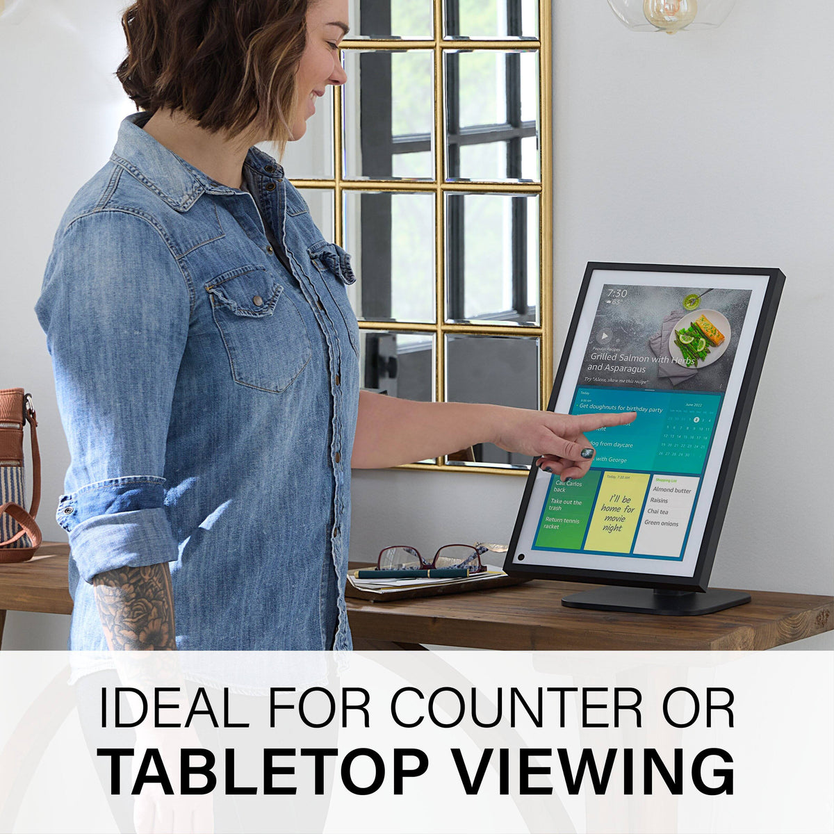 Sanus - Echo Show 15 Tilt and Swivel Stand - Black