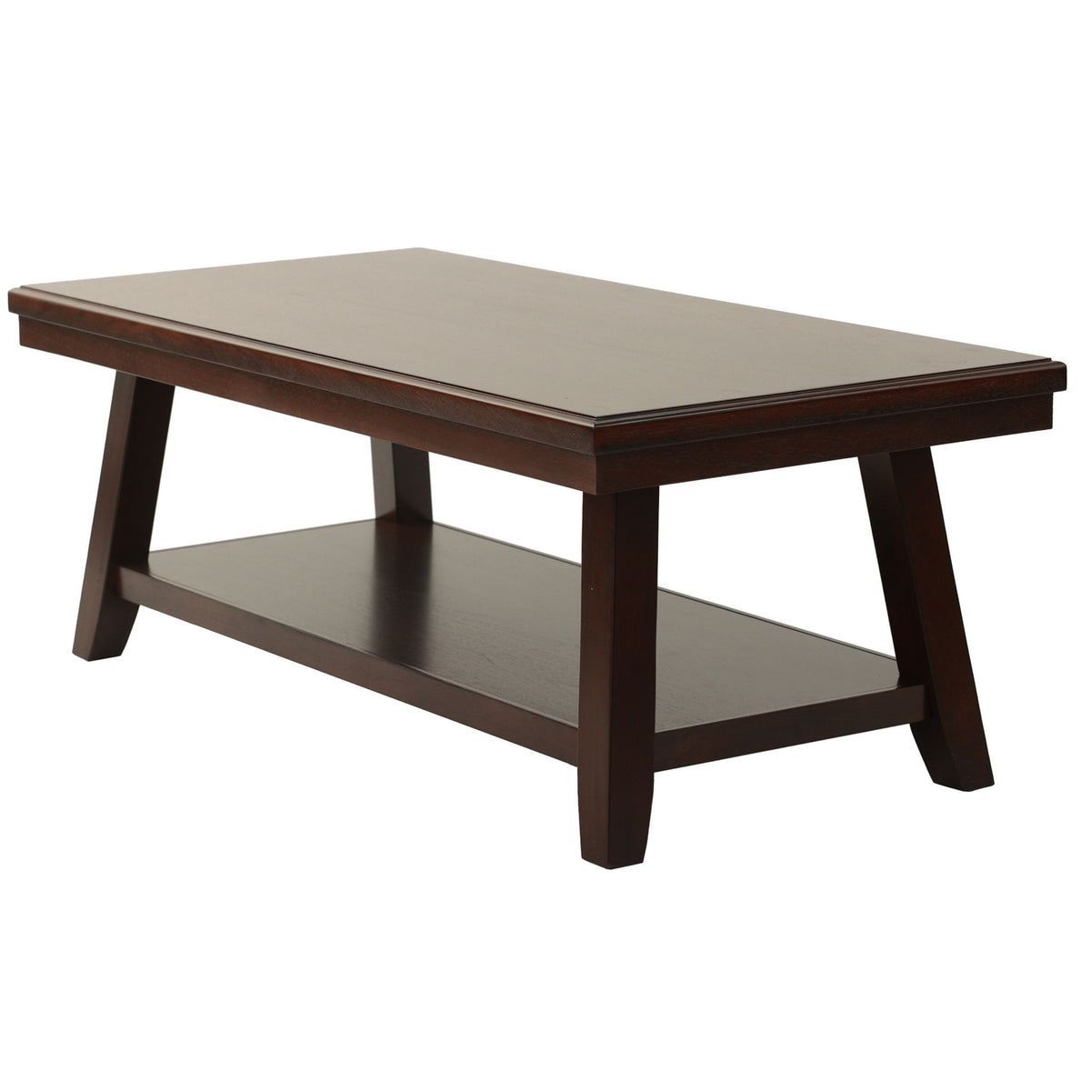 Mesa con estante de almacenamiento debajo