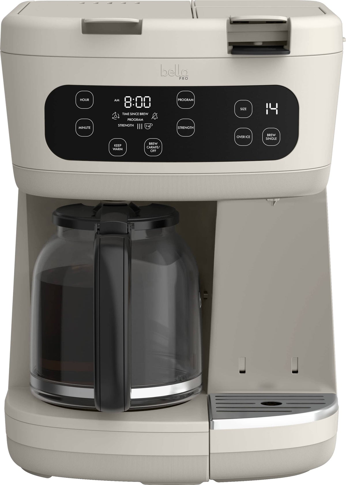 bella PRO - MultiBrew 12-Cup Drip & Single-Serve Coffee Maker - Oatmilk