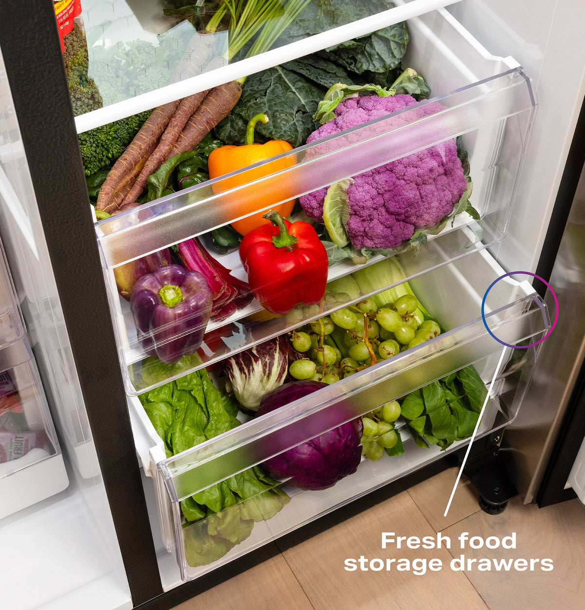GE Profile - 36 in. Wide 23.5 Cu. Ft. Counter-Depth Side-By-Side Smart Refrigerator with Hands-Free AutoFill - Stainless Steel