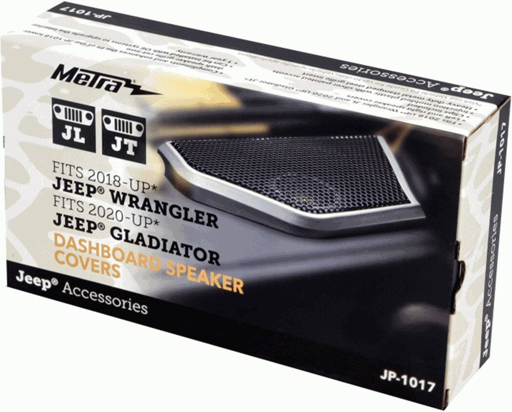 Metra - Dashboard Speaker Grilles for Select Jeep Wrangler JL and Gladiator JT (2-Pack) - Black