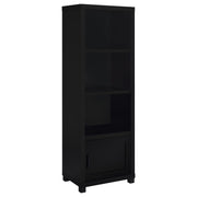 Sandl - 3 Shelf Media Tower With Cabinet Storage Solution - Black