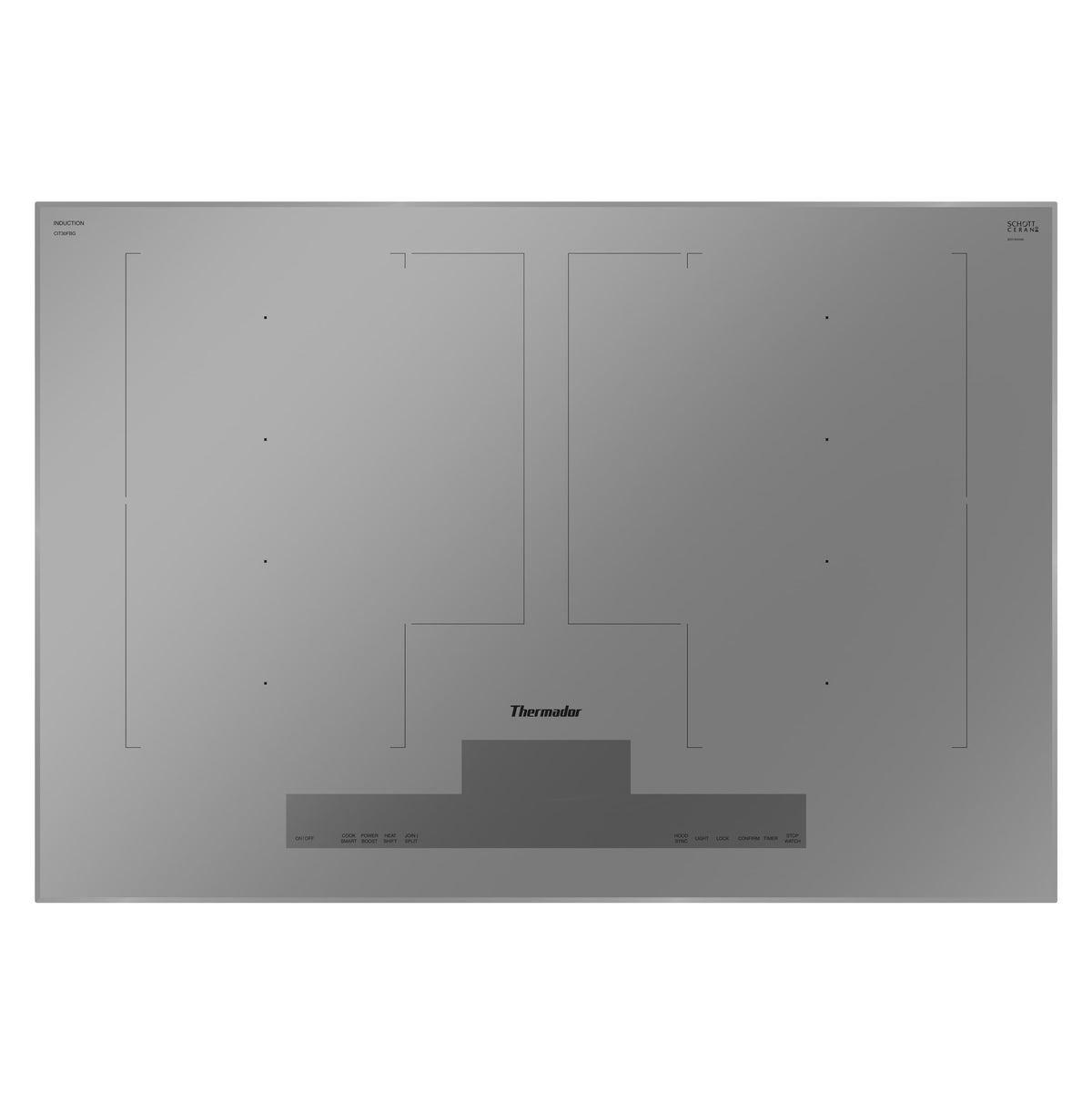 Thermador - Liberty 30" Built-In Electric Induction Smart Cooktop with 5 Elements - Titanium Gray