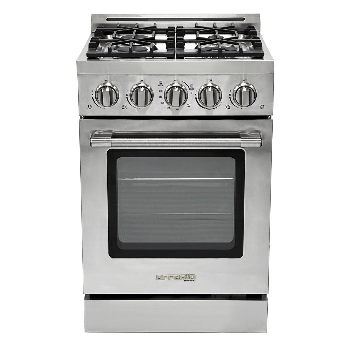 Unique Appliances - Off-Grid 24 in. 4-Burner Waist High Broiler Propane Range in Stainless Steel - Stainless Steel