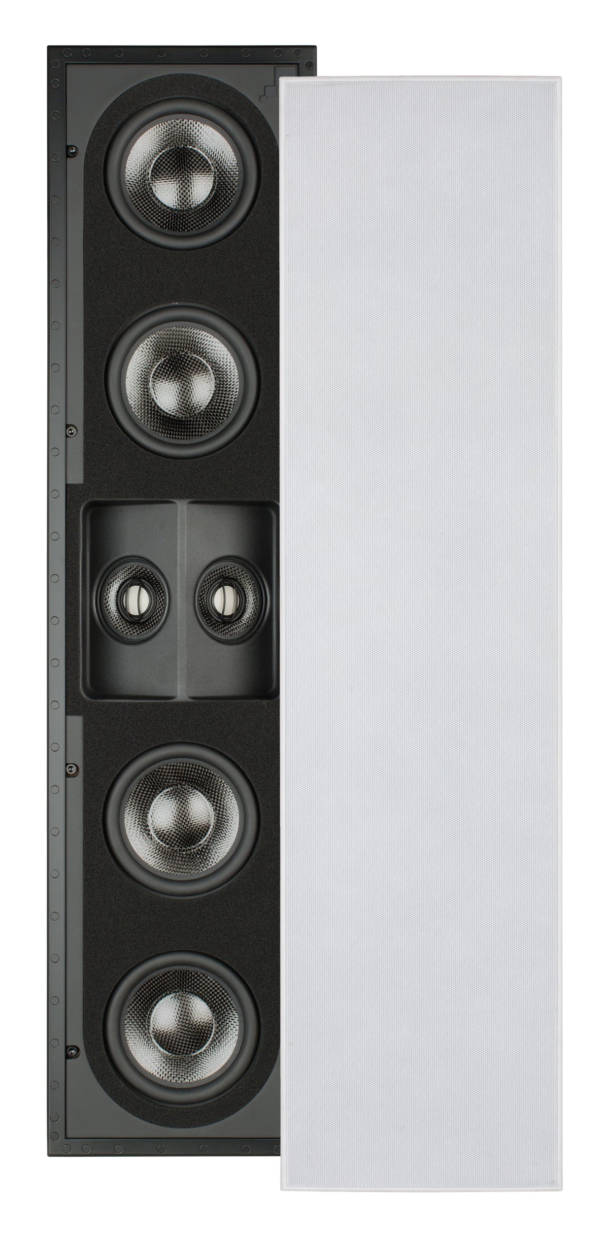 Sonance - R2SUR RECTANGLE SINGLE SPEAKER - Reference 5-1/4" Surround 3-Way In Wall Speaker (Each) - Paintable White