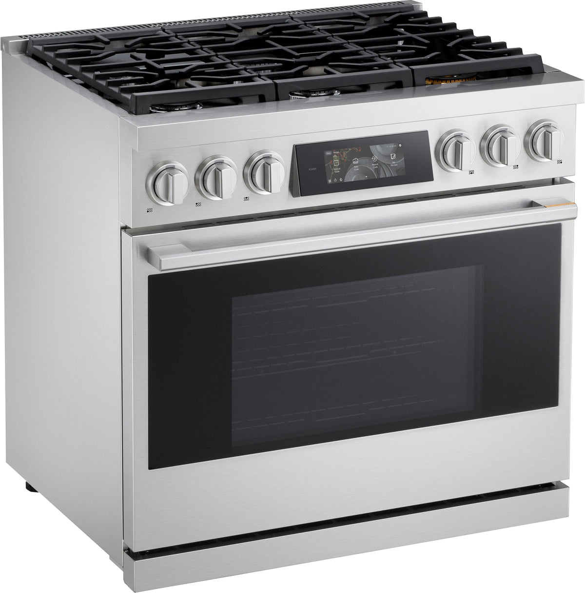 LG - SIGNATURE 36-in Wide 6.3 Cu. Ft. Slide-In Gas True Convect Pro Range with 6 Burners, AirFry, and UltraHeat 23K Burner - Stainless Steel