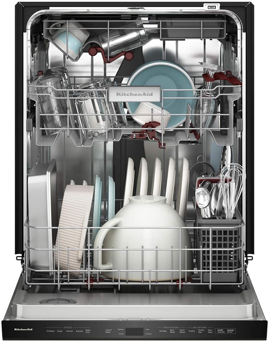 KitchenAid - 24 inch Top Control Built-In Stainless Steel Tub Dishwasher with Third Rack - Juniper