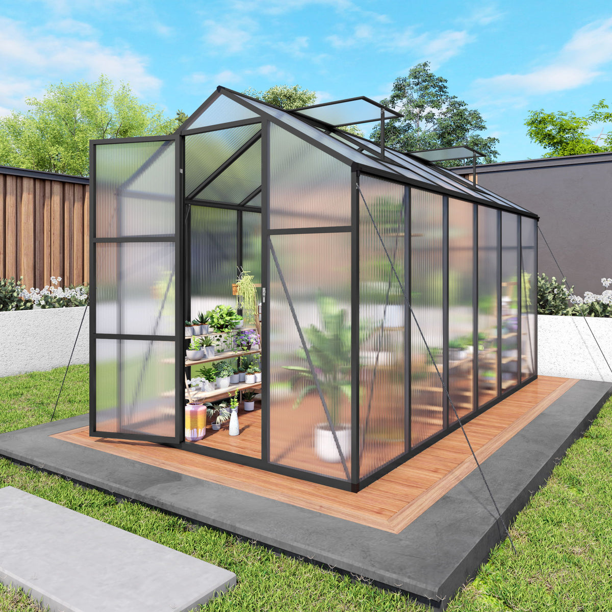 Casa cortavientos elevada con base sobreelevada