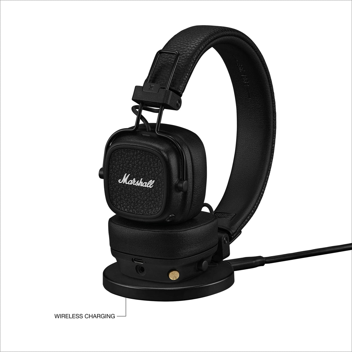 Marshall - Major V Wireless On-Ear Bluetooth Headphones with Lightweight Foldable Design and Microphone for Calls - Black