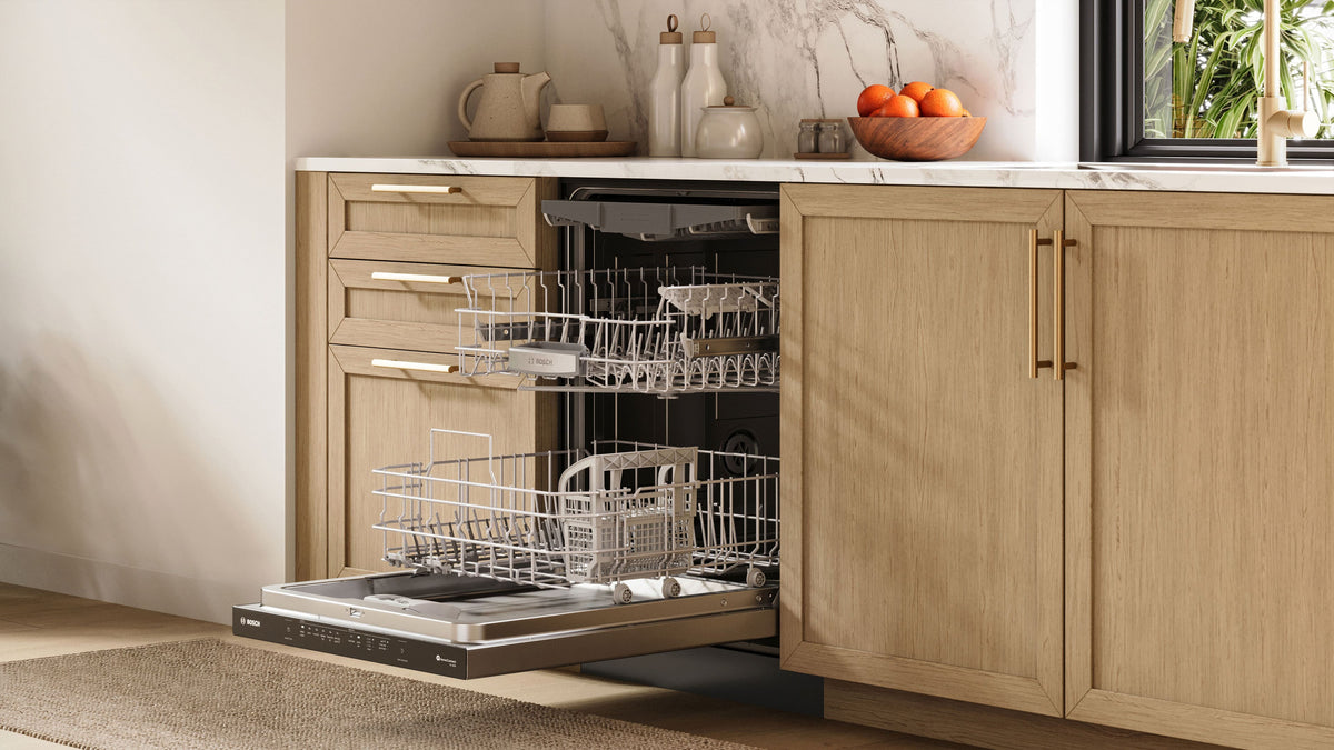 Bosch - 500 Series 24" Top Control Smart Built-In Stainless Steel Tub Dishwasher with 3rd Rack and AutoAir, 44 dBA - Stainless Steel