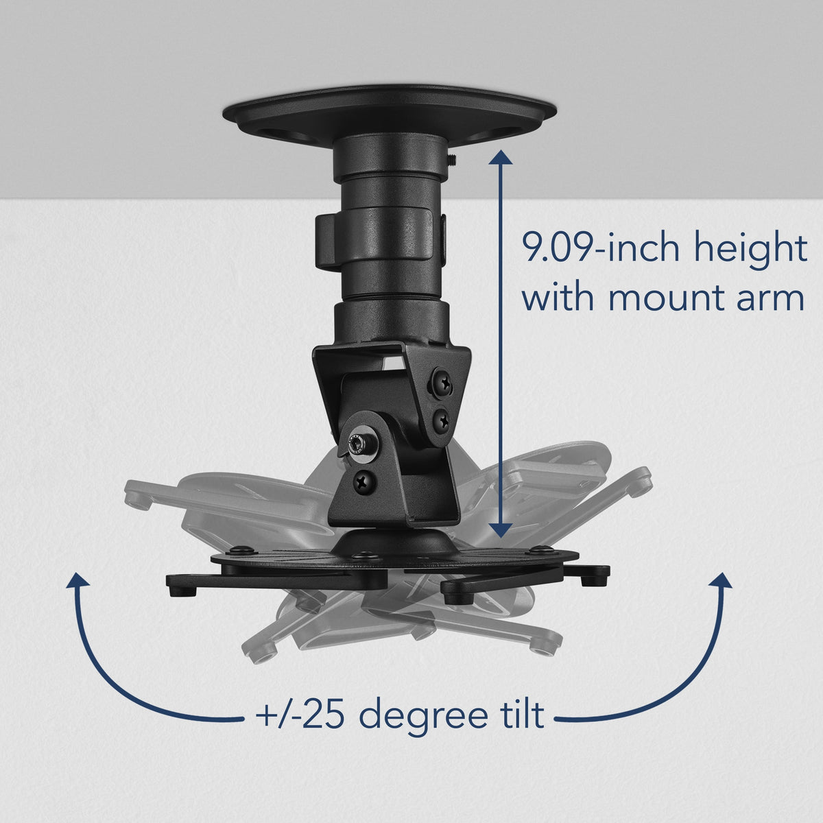 Insignia™ - Universal Projector Ceiling Mount - Black