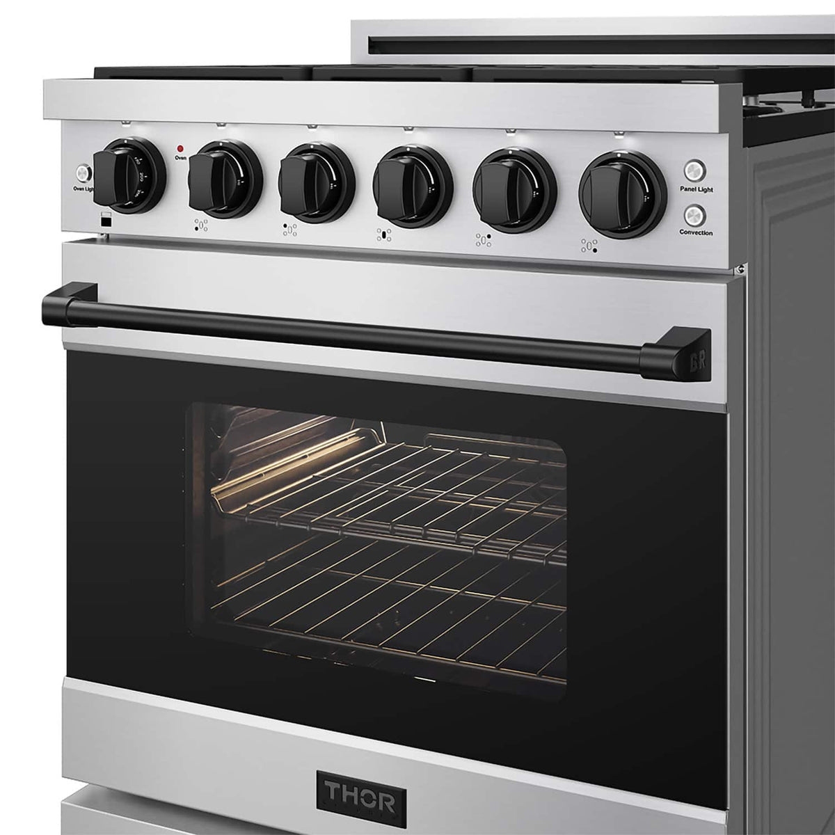 Gordon Ramsay Series by Thor Kitchen 4.55 Cu. Ft Freestanding Liquid Propane Gas Range with Black Hardware - Stainless Steel