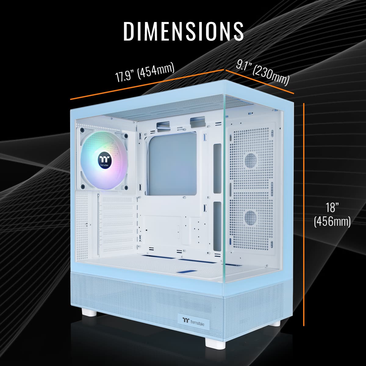 Thermaltake - LCGS View 7870H-270 Gaming Desktop AMD Ryzen 7 7800X3D 2025, 32GB DDR5 Memory, NVIDIA GeForce RTX 5070, 1TB NVMe M.2 - Blue