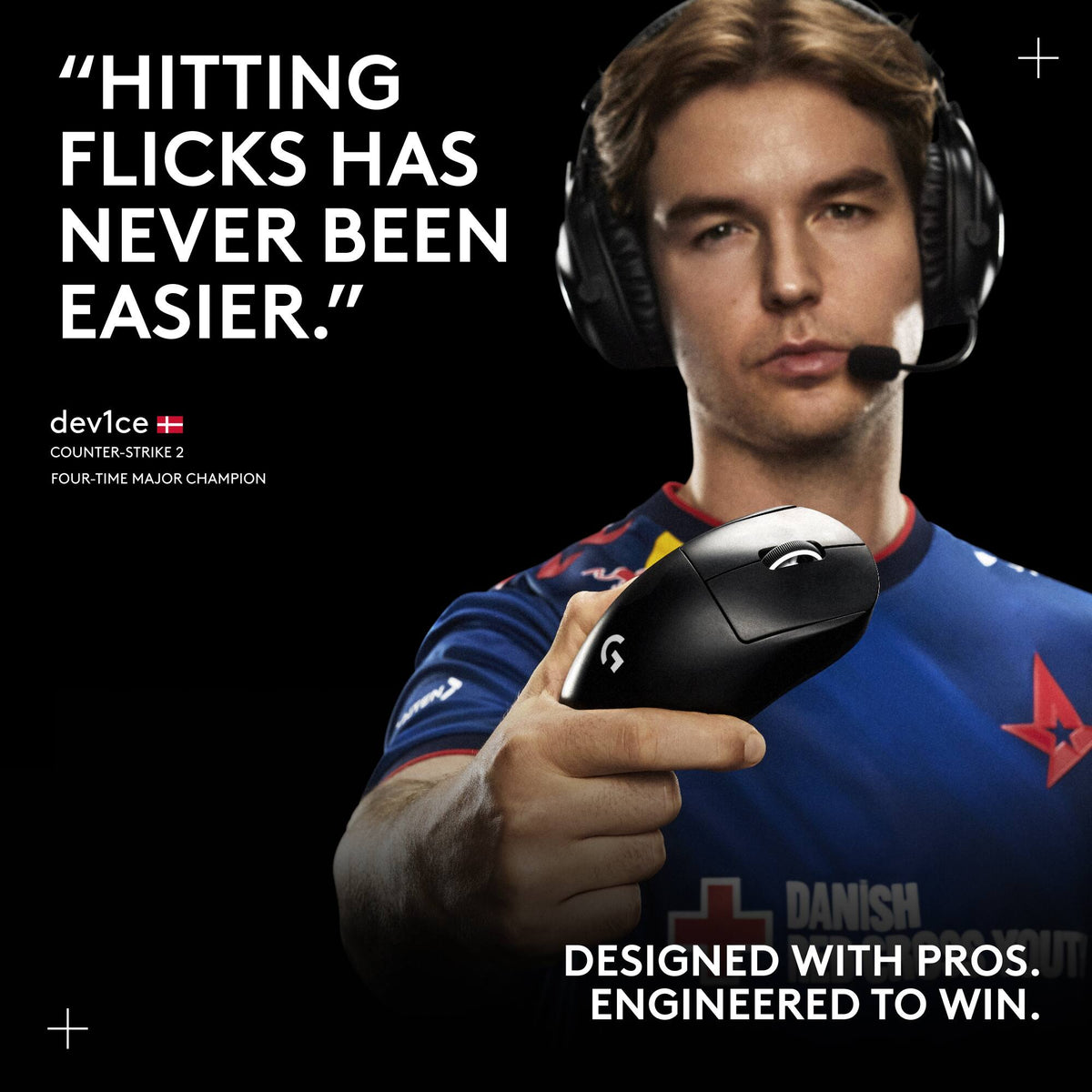Logitech - PRO X Superlight 2 DEX Lightweight Wireless Optical HERO 2 Sensor 44 000 DPI Gaming Mouse with 5 Programmable Buttons - Wireless - Magenta