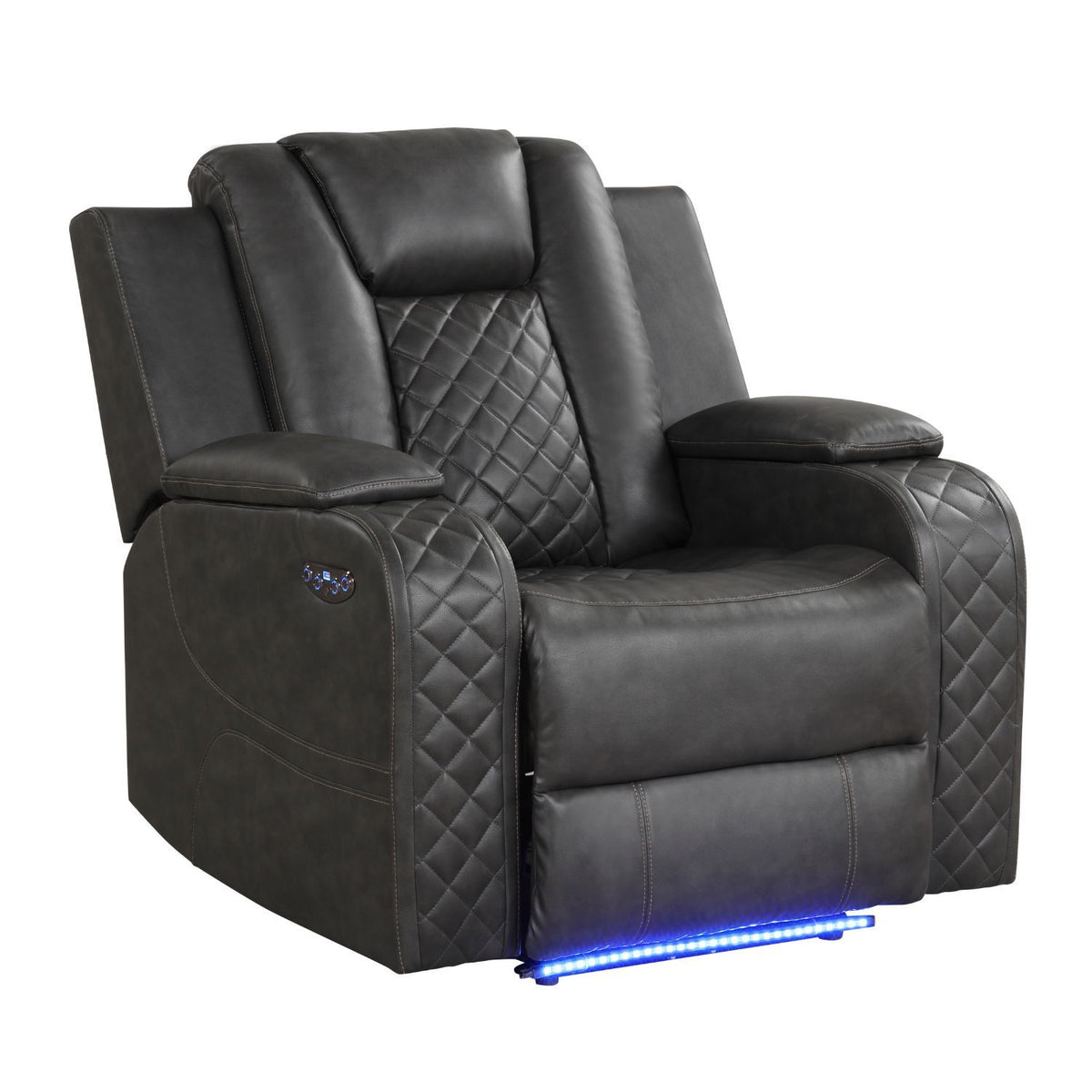 Sillón reclinable eléctrico Benz con LED y reposacabezas ajustable