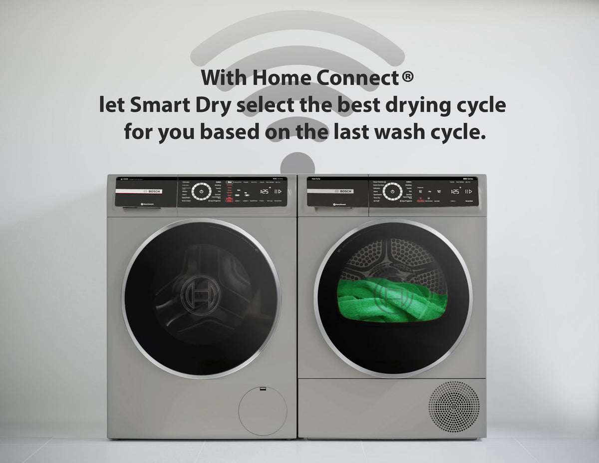 Bosch - 800 Series 2.4 Cu. Ft. High-Efficiency Stackable Smart Front Load Washer with Steam and 4D Wash System - Pearl steel