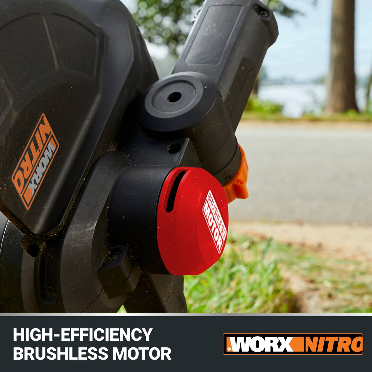 WORX - Nitro 20V 13'' Cordless Straight Shaft Grass Trimmer (1 x 4.0 Ah Battery & 1 x Charger) - Black