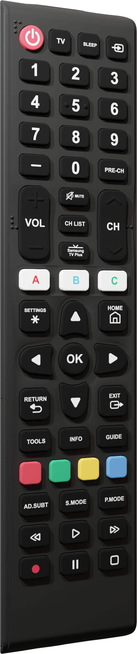 Insignia™ - Replacement Remote for Samsung TVs - Black