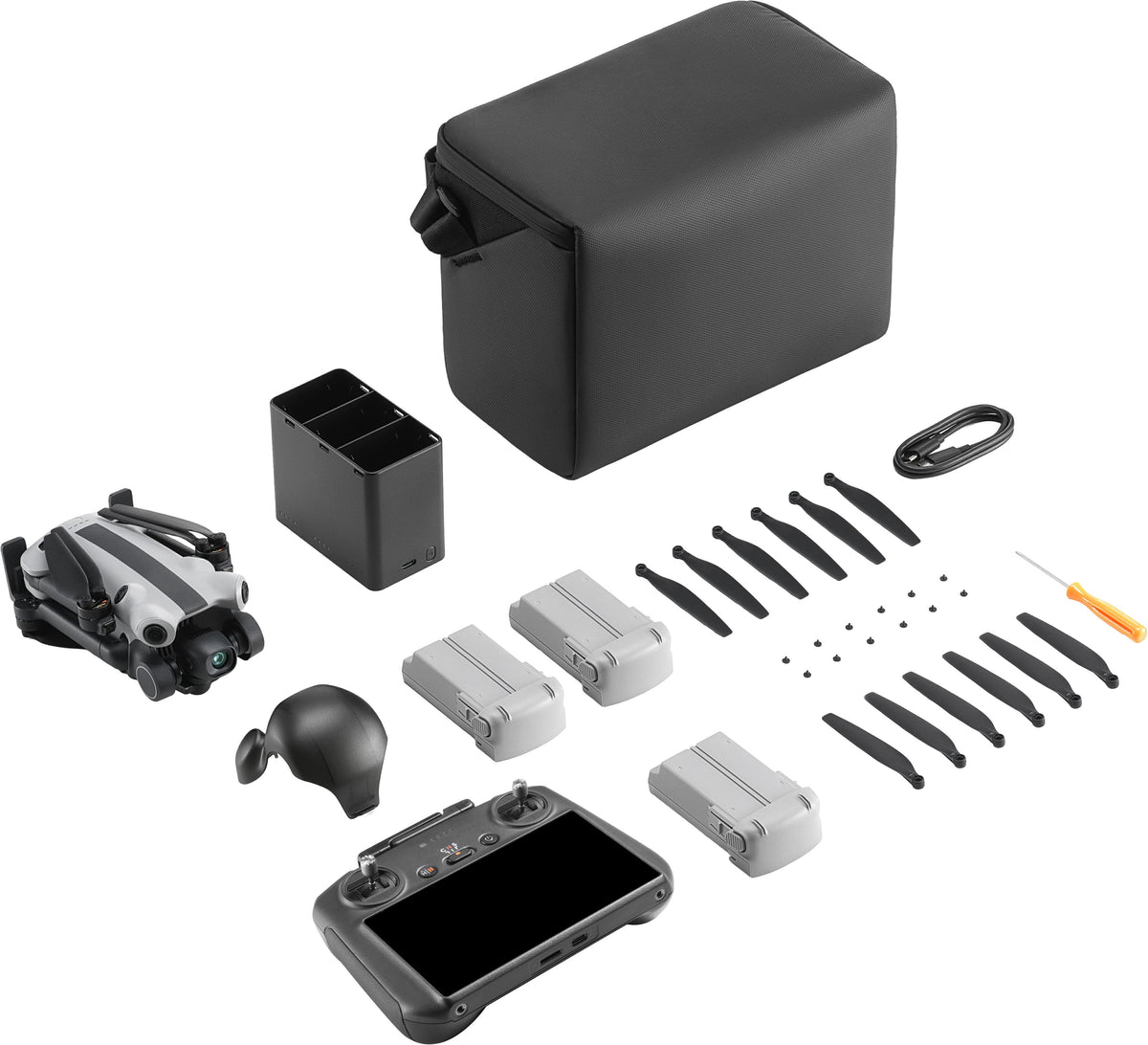 SKYROVER - X1 Fly More Combo 8K Drone Bundle with Remote Screen Controller - Gray