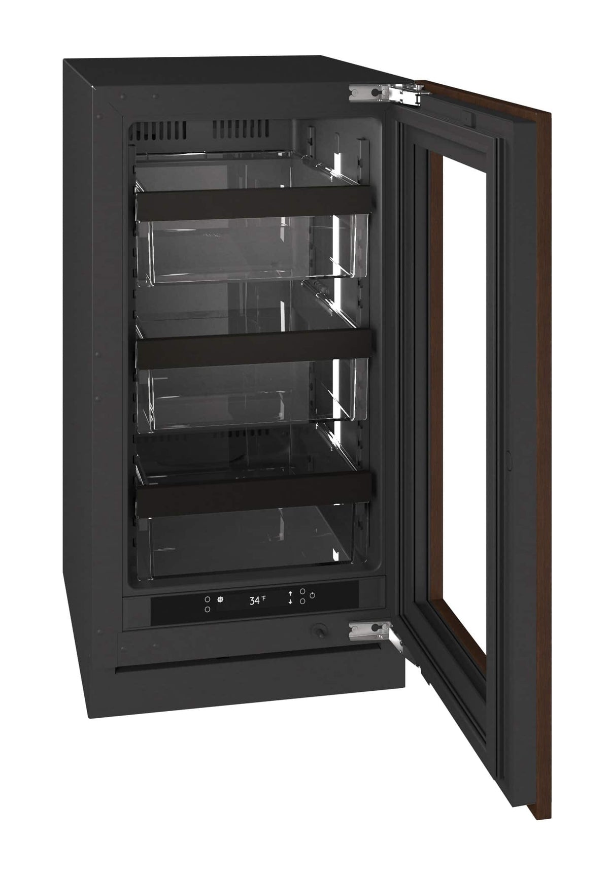 U-Line - 18"W. Built-In Compact Refrigerator - Panel Ready Frame/Glass - Integrated Frame