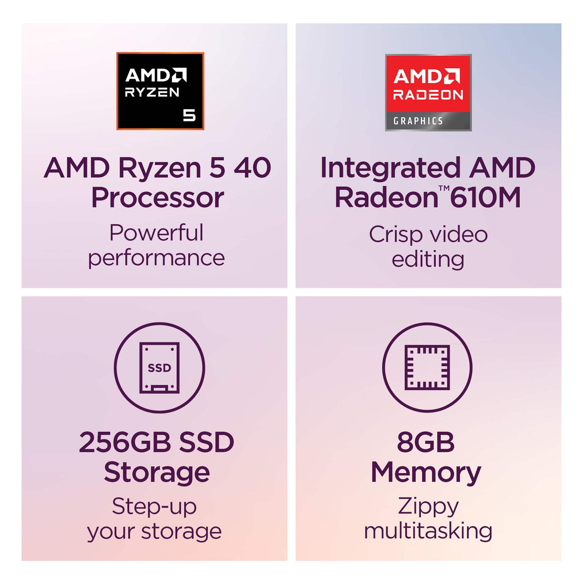 Lenovo - IdeaPad Slim 3 15.6" Full HD Laptop - AMD Ryzen 5 40 2025 - 8GB Memory- 256GB SSD - Abyss Blue