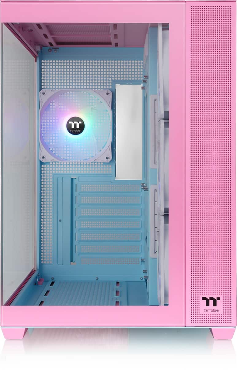 Thermaltake - View 380 TG ARGB ATX Mid-Tower PC Case - Bubble Pink