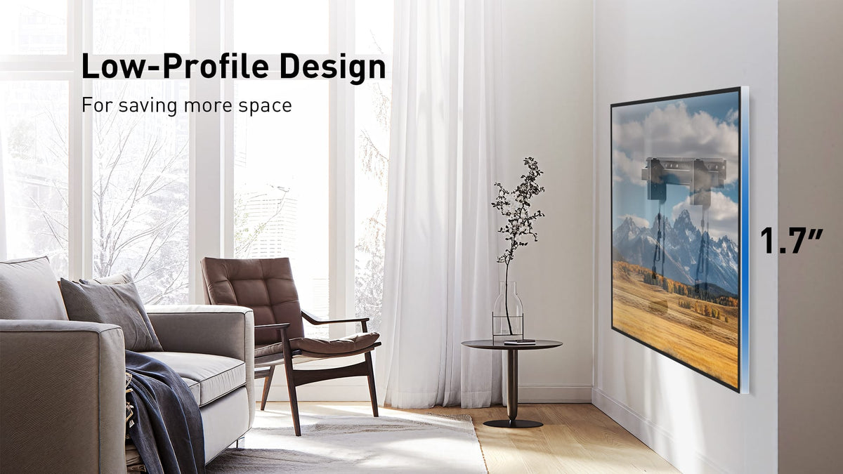 ErgoAV - 42"-90″ Fixed TV Mount - Black