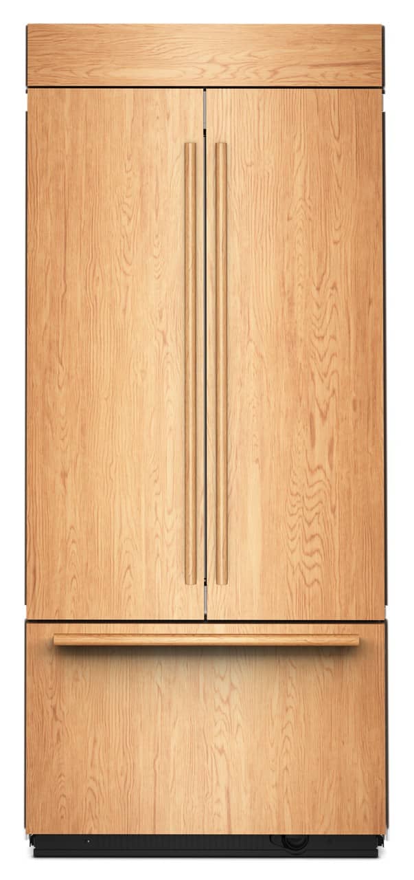KitchenAid - 36" wide 20.8 cu. ft. Built-In Panel-Ready (not included) French Door Bottom Mount Refrigerator with Platinum Interior - Custom Panel Ready