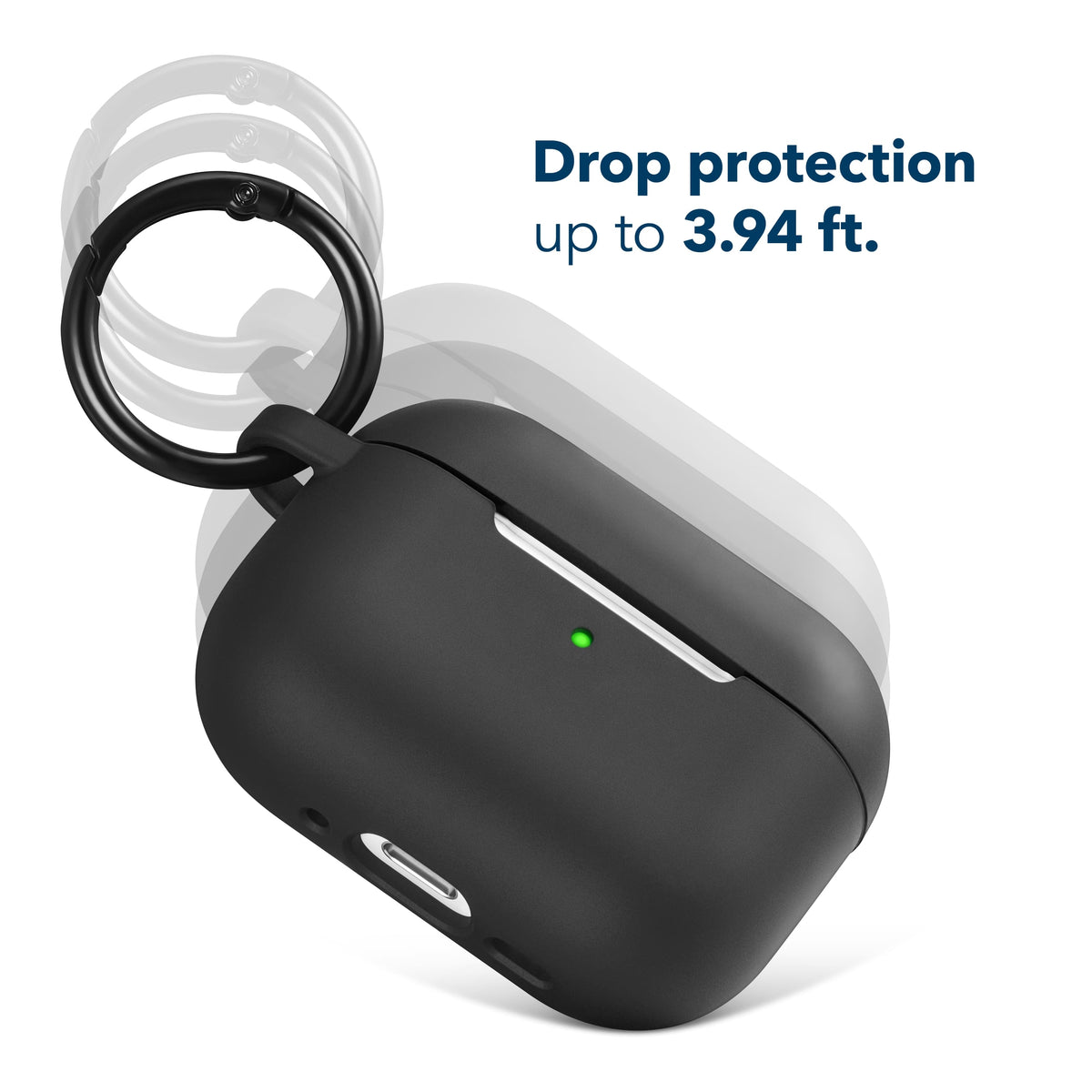 Insignia™ - Silicone Case for Apple AirPods Pro 3 - Black