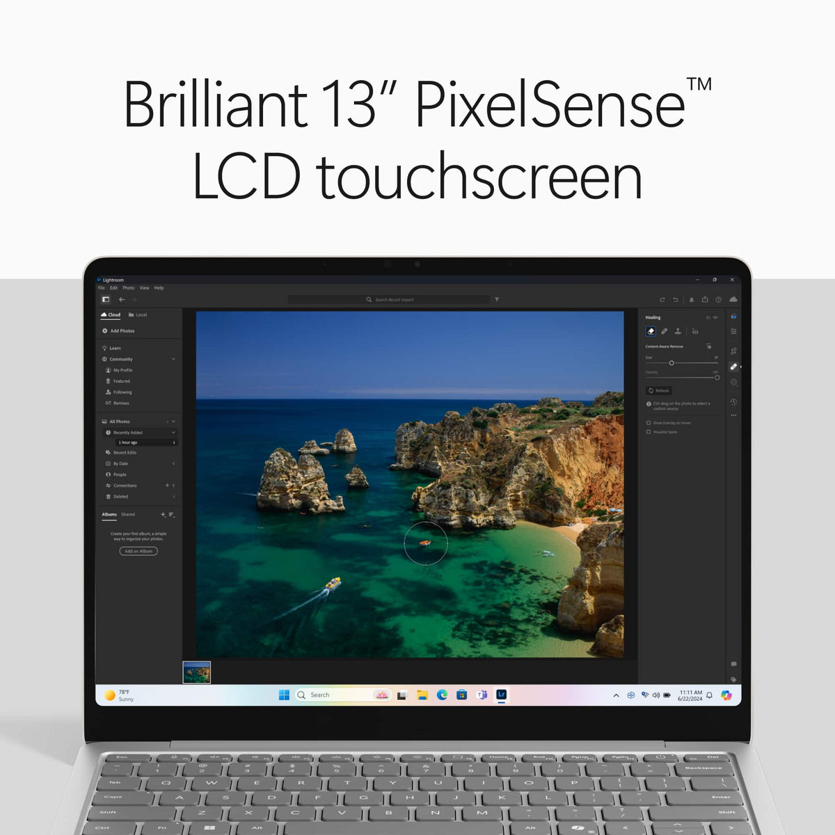 Microsoft - Surface Laptop - 13" 2K Touchscreen - Snapdragon X2 Plus (6 Core) 2026 - 16GB - 256GB UFS - Platinum