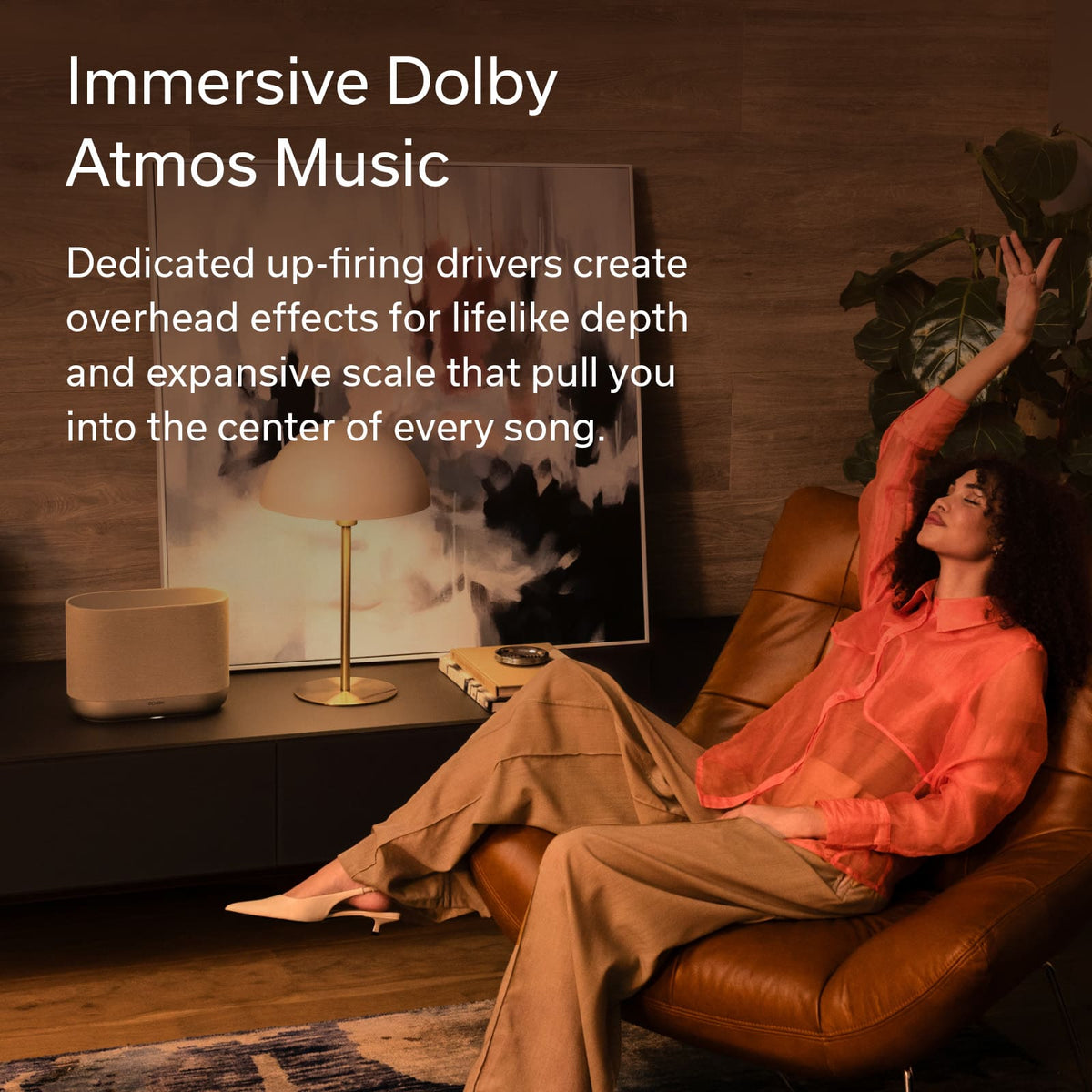 Denon - HOME 400 Wireless Smart Speaker - Stone