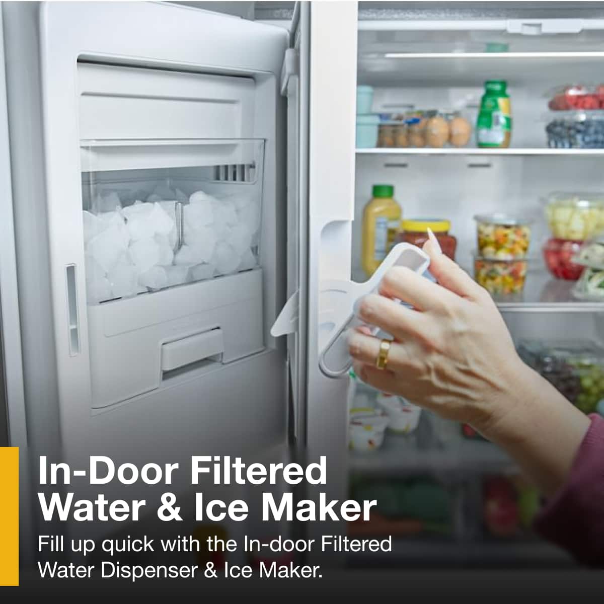 Whirlpool - 36 in. Wide 30 cu. ft. French Door Refrigerator with Dual Ice Makers - Fingerprint-Resistant Stainless Finish