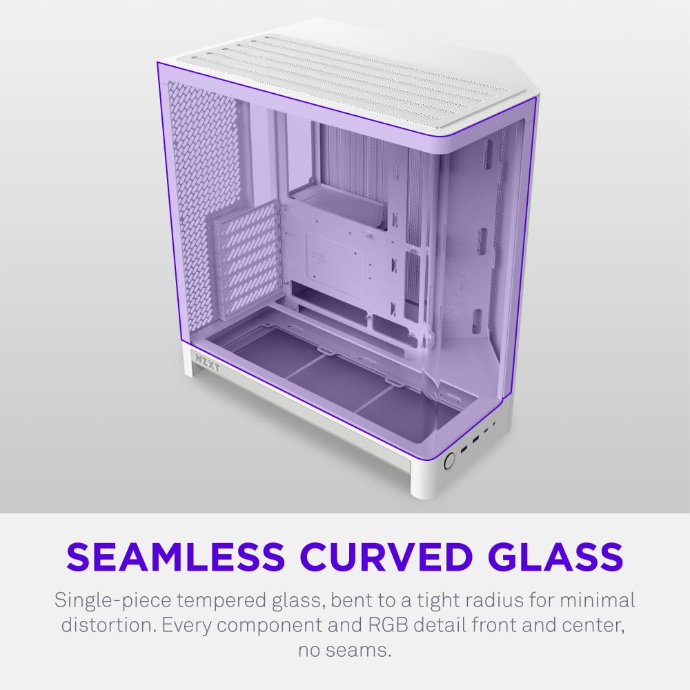 NZXT - H6 RGB+ - ATX Dual-Chamber PC Case with Pre-Installed RGB Fans and Control Hub Lite - White
