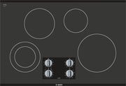 Bosch - 500 Series 30" Built-In Electric Cooktop with 4 elements - Black