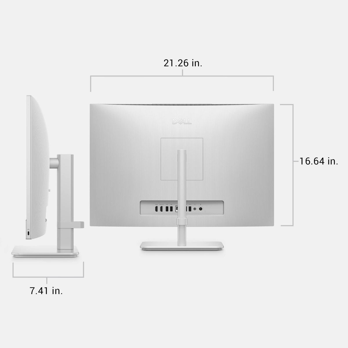 Dell - 24" 2K IPS Touchscreen All-in-One - Intel Core Ultra 5 Series 3 322 2026 - 16GB Memory - 512GB Storage - Copilot+ PC - Light Ash