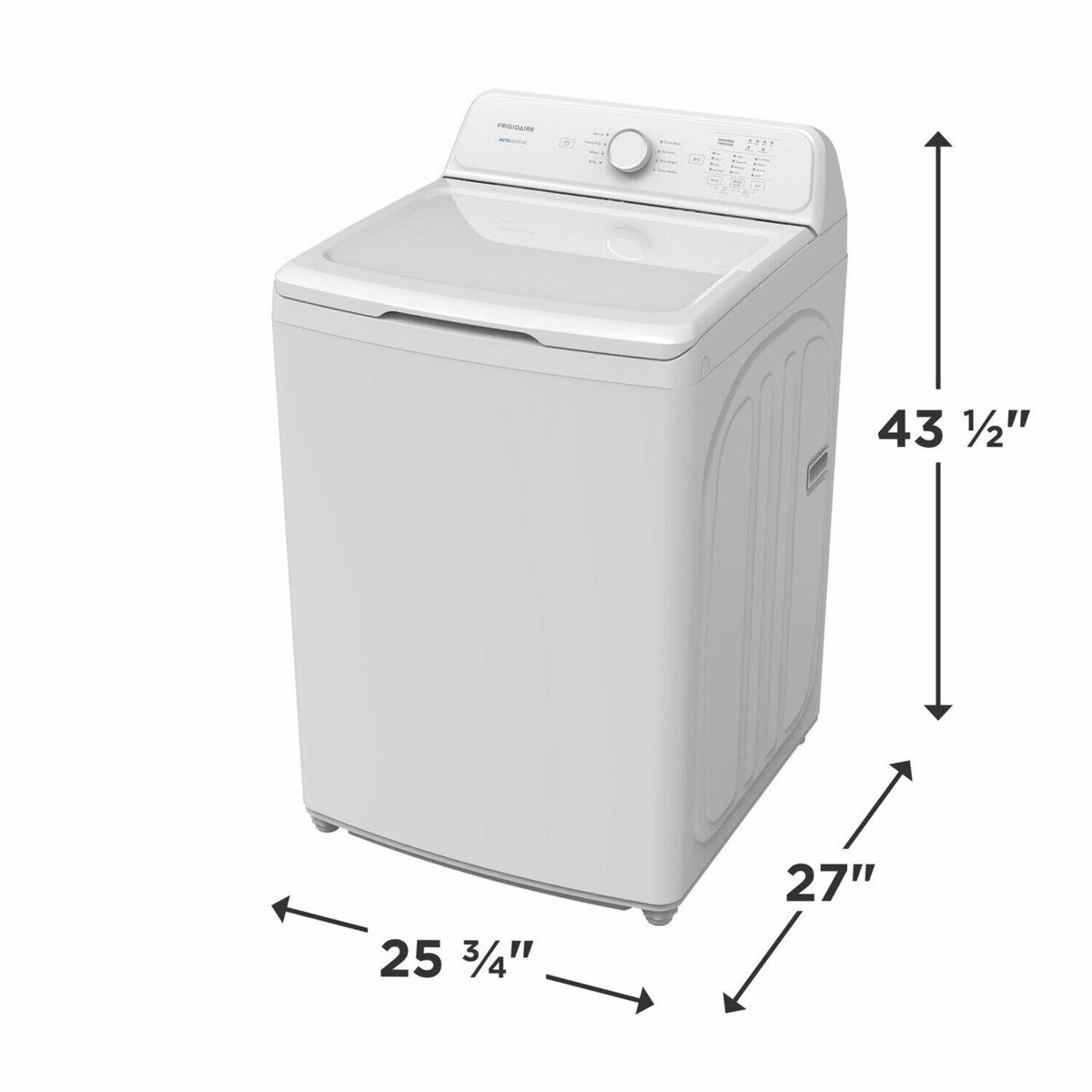 Frigidaire - 4.1 Cu. Ft. Top Load Washer with 8 Wash Cycles - White