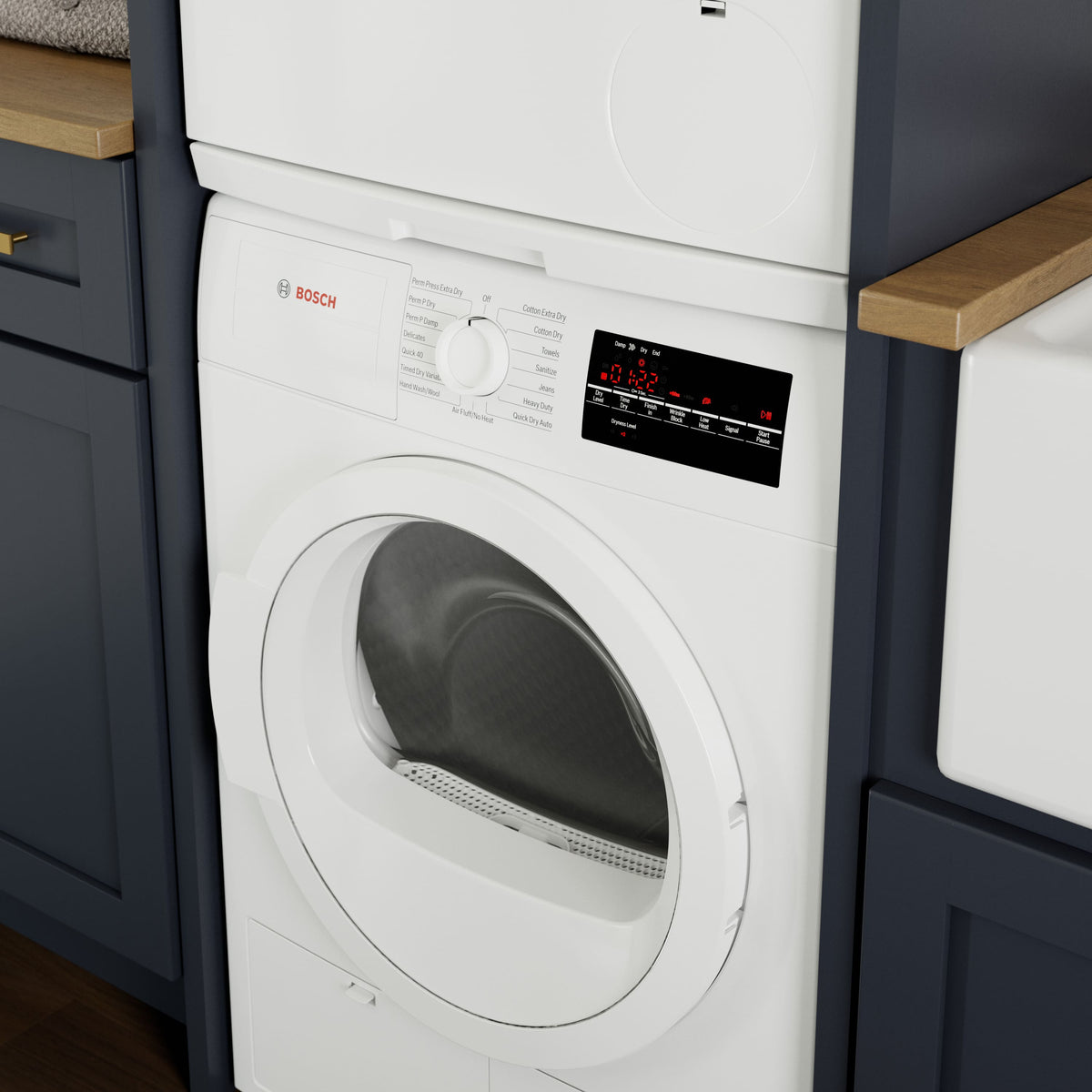 Bosch - 300 Series 2.2 Cu. Ft. High-Efficiency Stackable Smart Front Load Washer - White