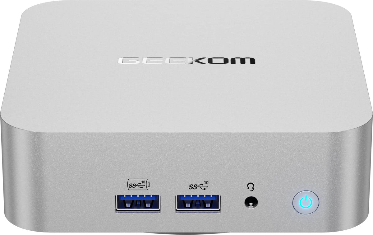 GEEKOM - A5 Pro Mini PC AMD Ryzen 5 7530U, 16GB DDR4 RAM, 512GB NVMe SSD Storage - Silver
