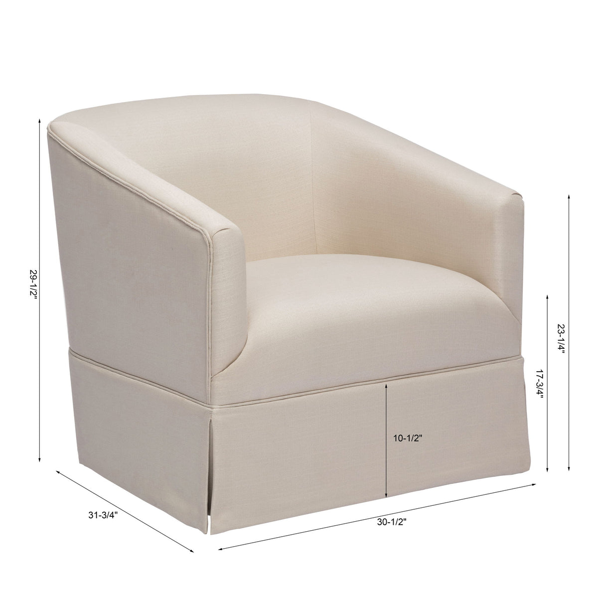 Earl - Skirted Swivel Chair