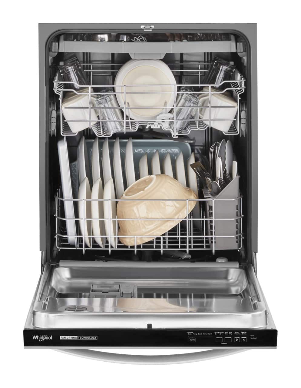 Whirlpool - 24 inch Quiet Dishwasher with 3rd Rack - Stainless Steel